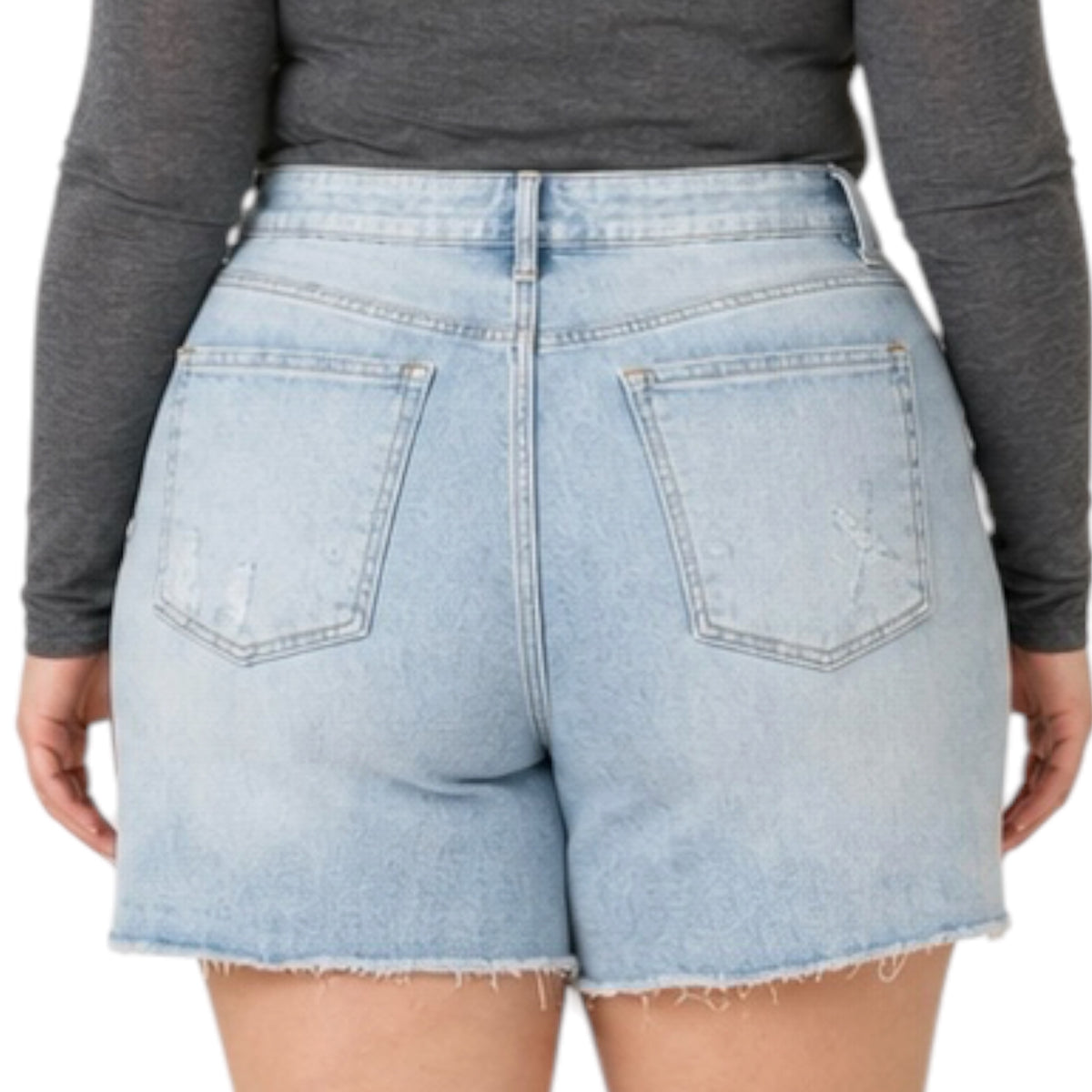MICA MXP-H3420 Super High Frayed Raw Hem Shorts