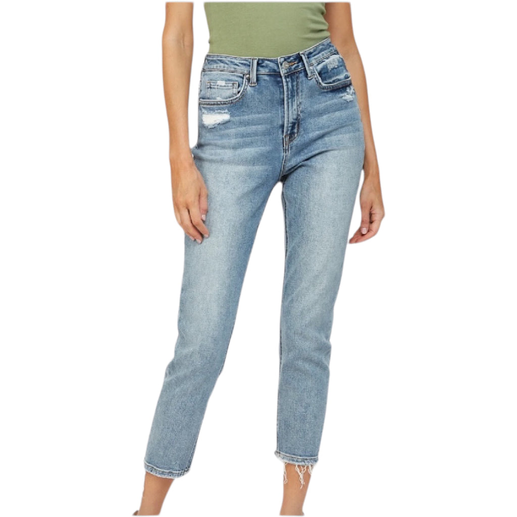 MICA MDP-M168 Stretch Super High Rise Mom Jean