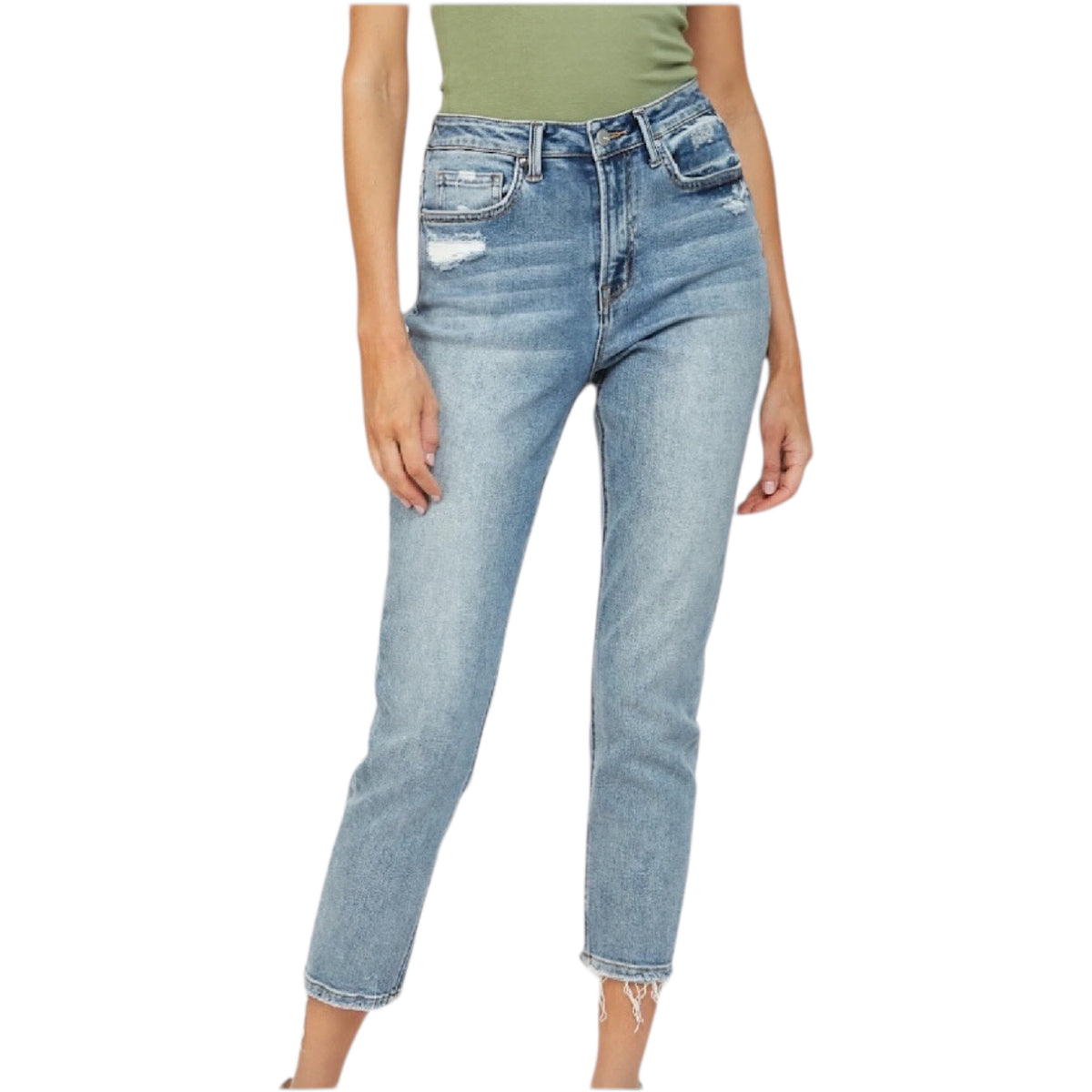 MICA MDP-M168 Stretch Super High Rise Mom Jean