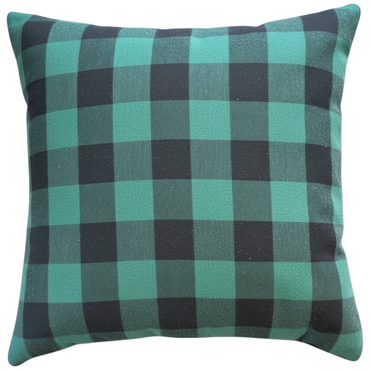 Green Plaid Decorative Pillow