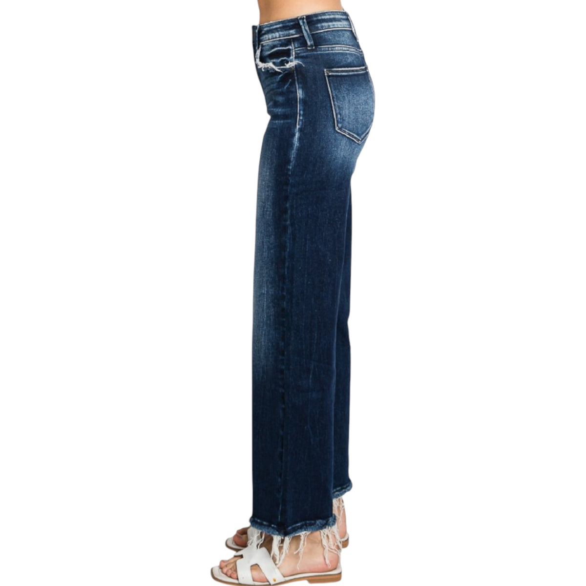 Petra153 - P489WF-DK SUPER HIGH RISE STRETCH CLASSIC STRAIGHT JEANS