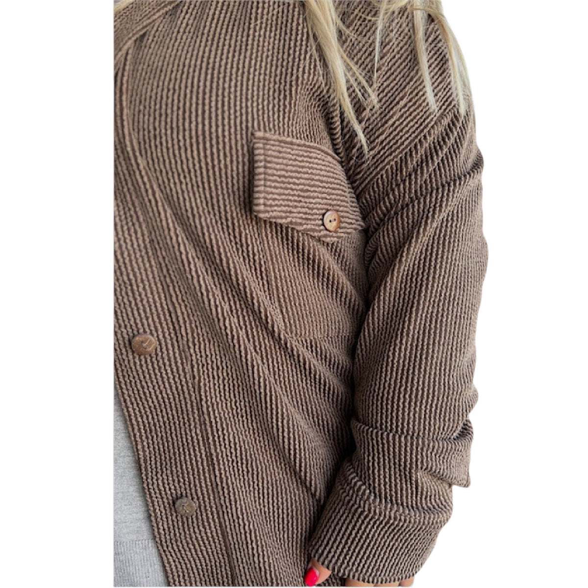 Plus Brown Classic Oversized Jacket