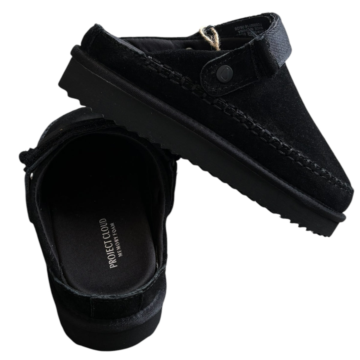 Project Cloud Greyson Suede Black Clogs
