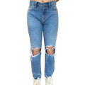 Hidden HD1340BF-M  Bailey Medium Wash Slim Boyfriend Ripped Jeans Size 27 - RF