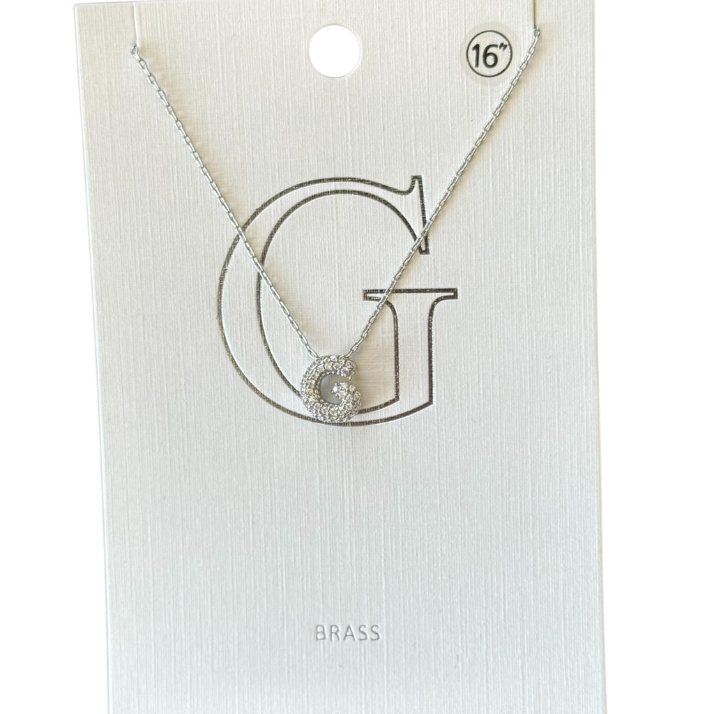 Pave Initial Necklace