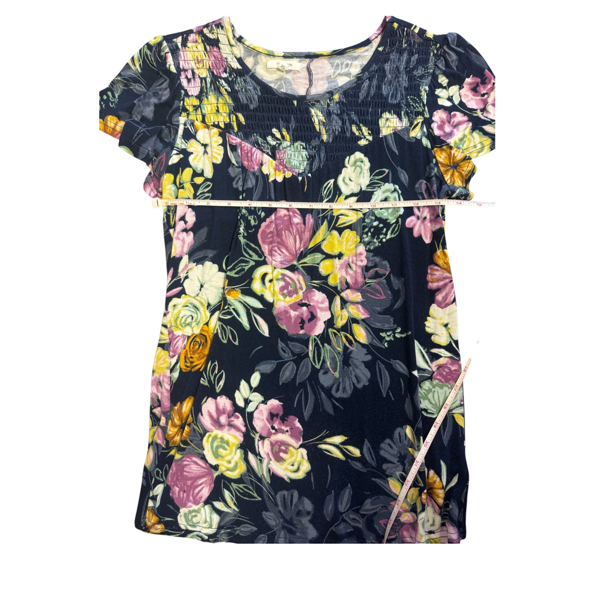 Maurices Dark Navy Floral Top Size XS - RF