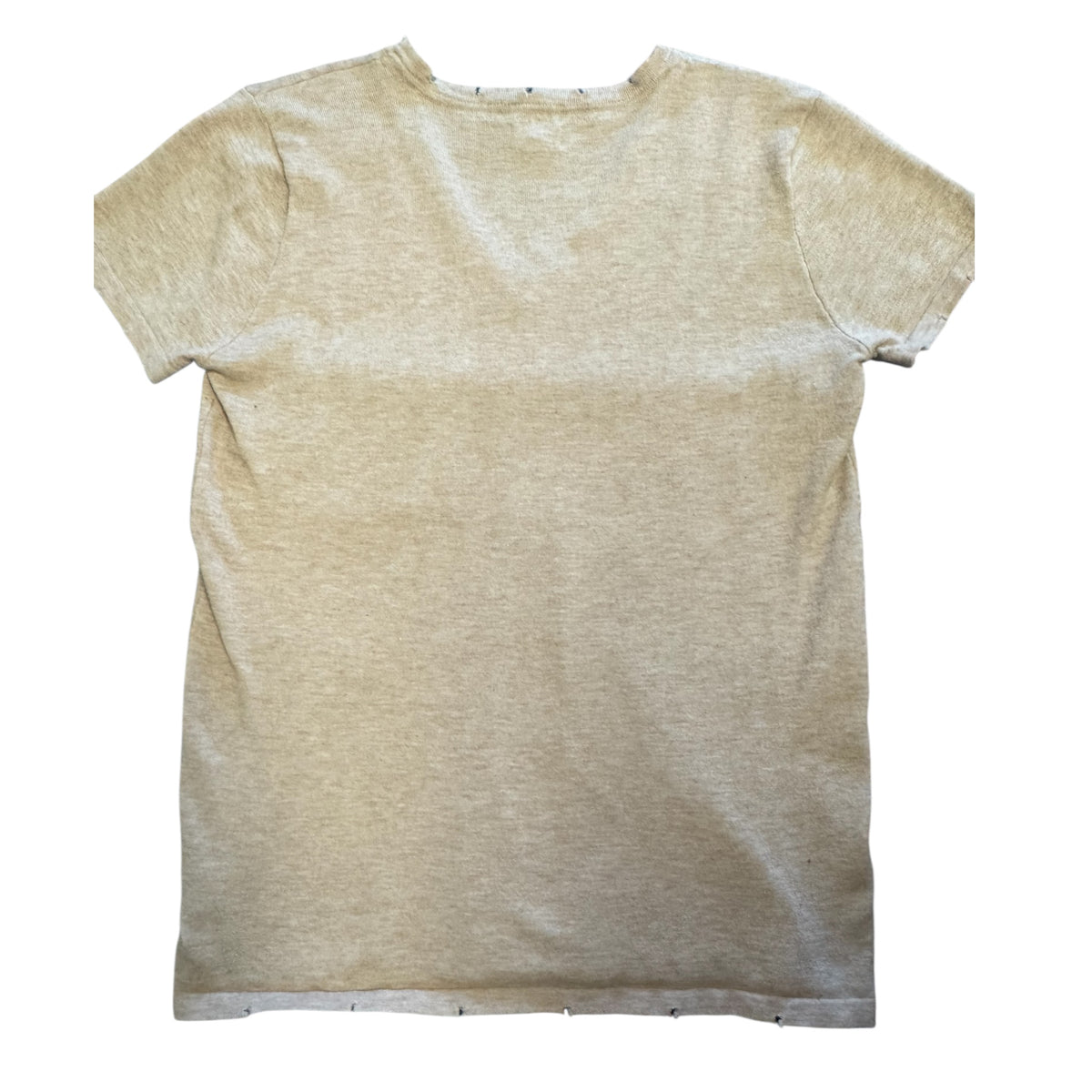 POL Heather Beige Distressed Pocket T-Shirt Size S - RF