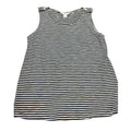 Liz Claiborne Dark Navy & White Striped Sleeveless Top Size Small - RF