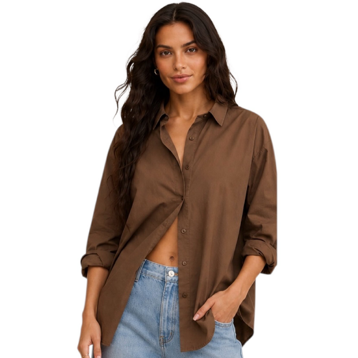 Z Supply Elevated Poplin Shirt Palo Santo