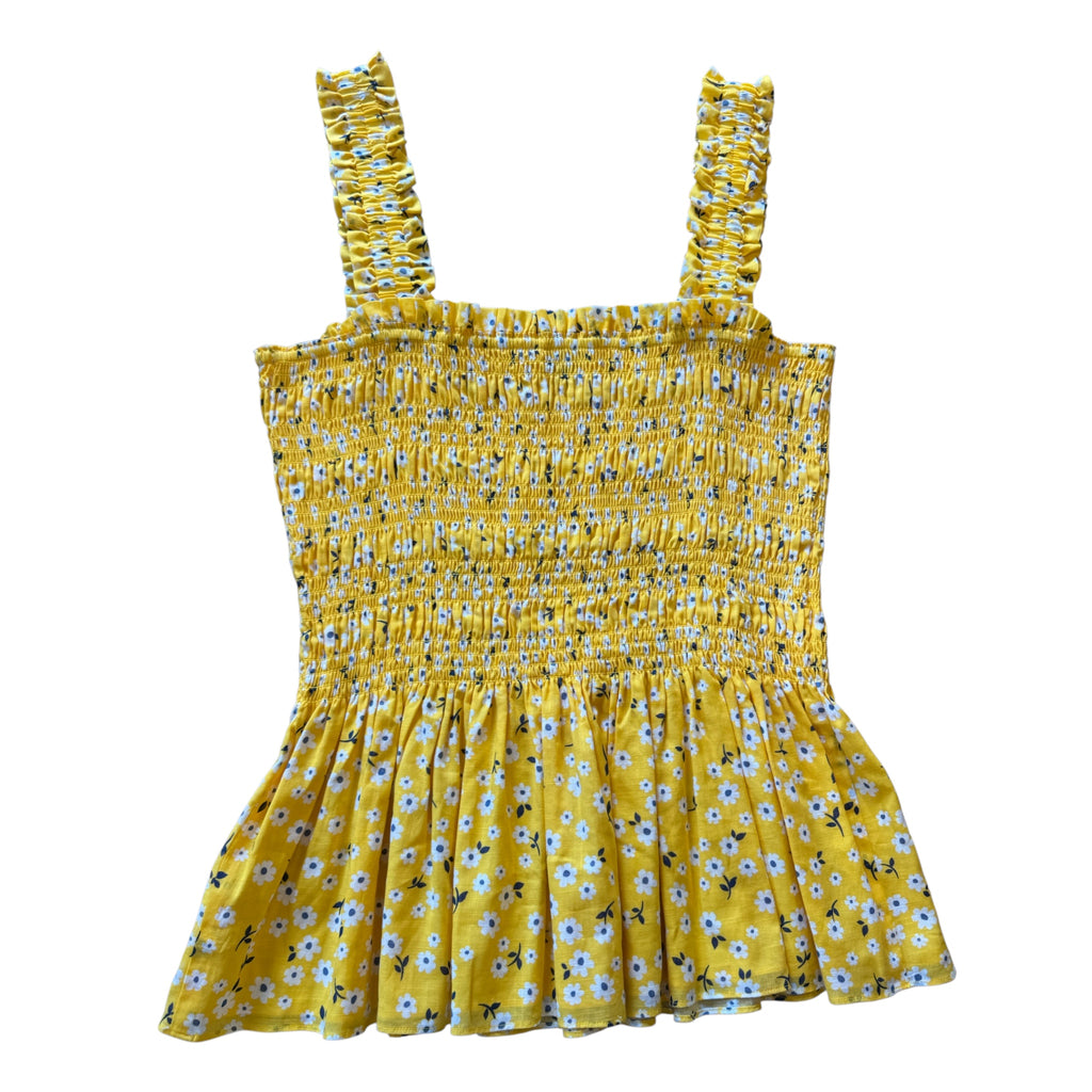 Kate Spade Yellow With White Flowers Top Size XL -RF