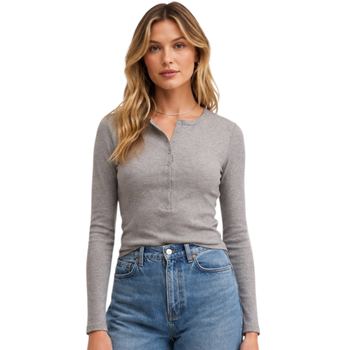 Z Supply Stella Henley Heather Grey