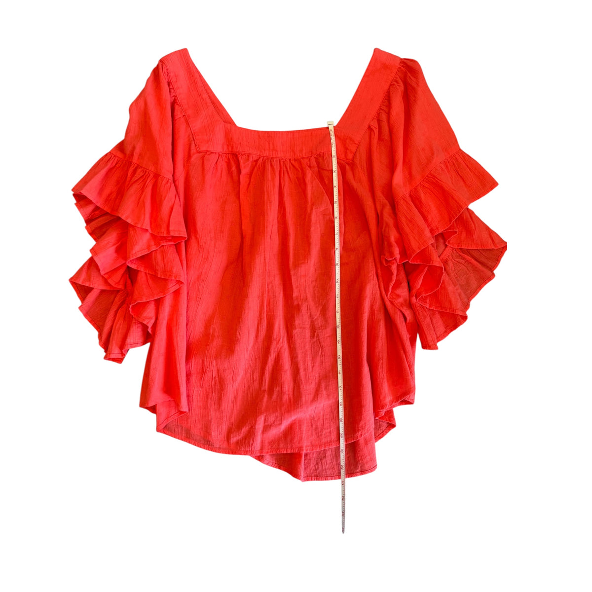 Terra & Sky Coral Peasant Blouse Size 1X - RF