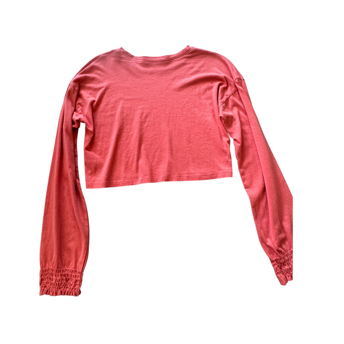 Double Zero Bright Orange Long Sleeve Crop Top Size Small - RF