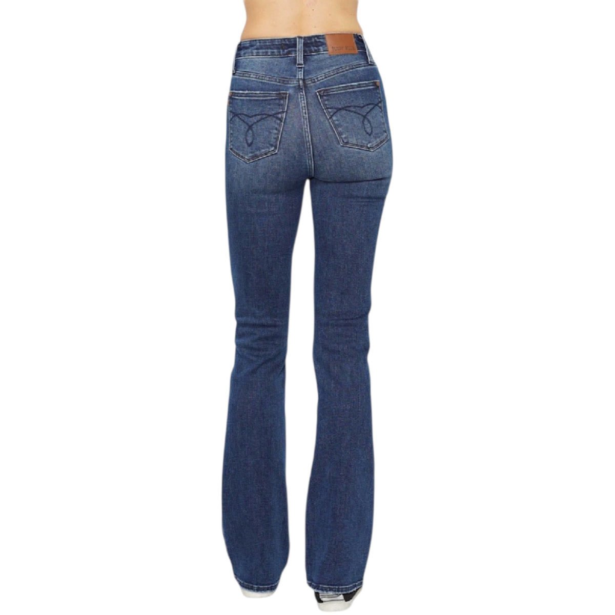 JB88786 H/W Tummy Control Bootcut Detail Back Pkt DK Reg