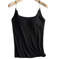 Black Cami W/Bra Tank Top