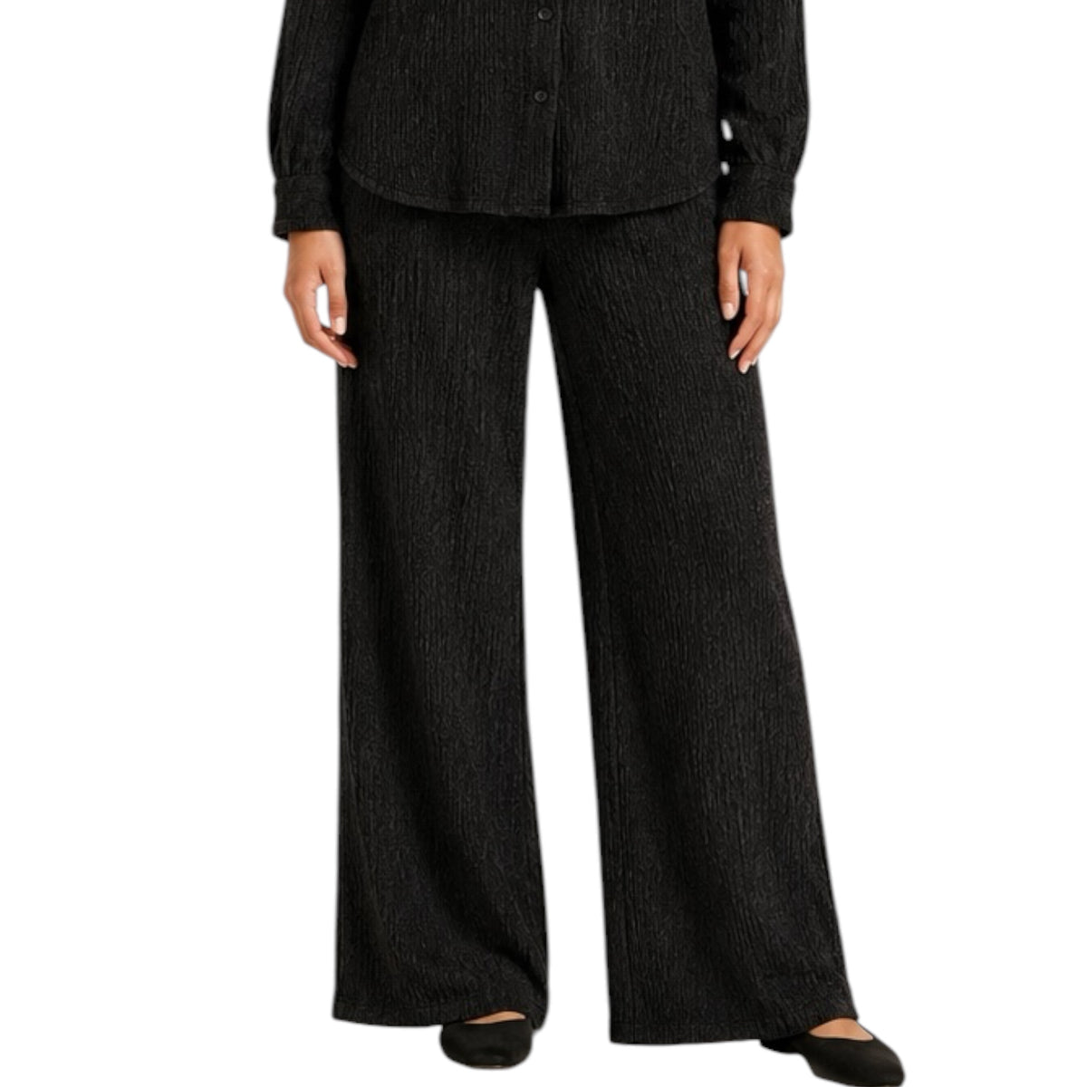 Z Supply Cosmic Crinkle Knit Pant Black