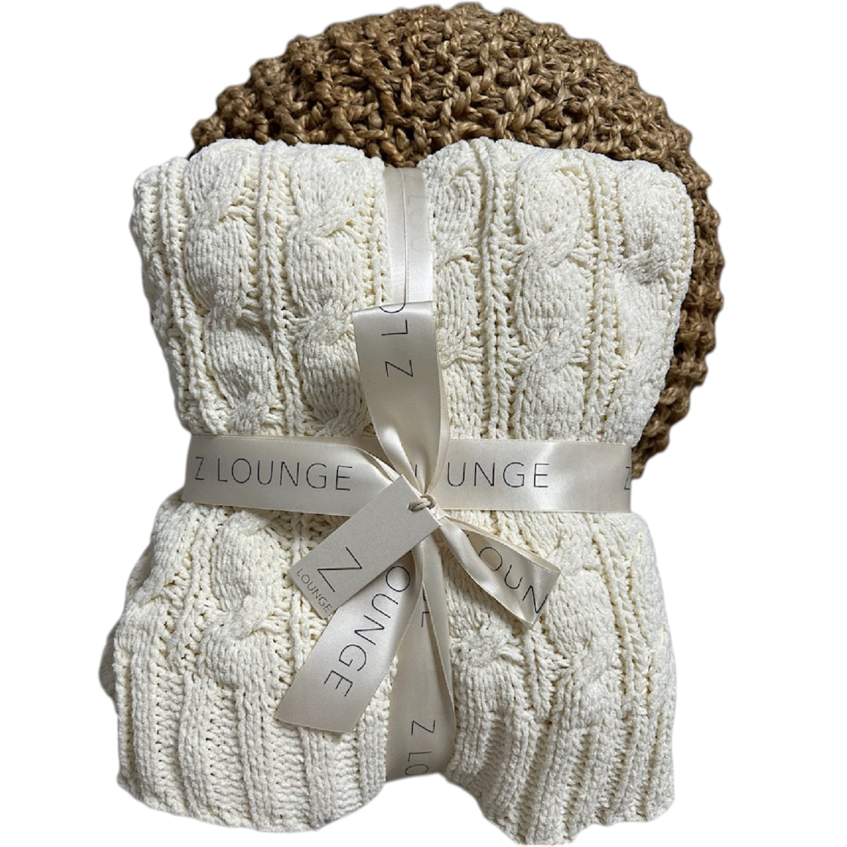 Z Supply Plush Cable Knit Blanket Bone