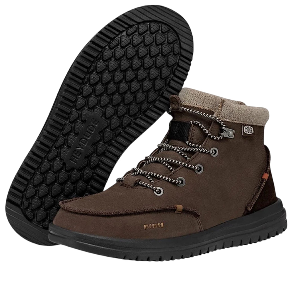 Hey Dude Bradley Boot Leather Brown Mens
