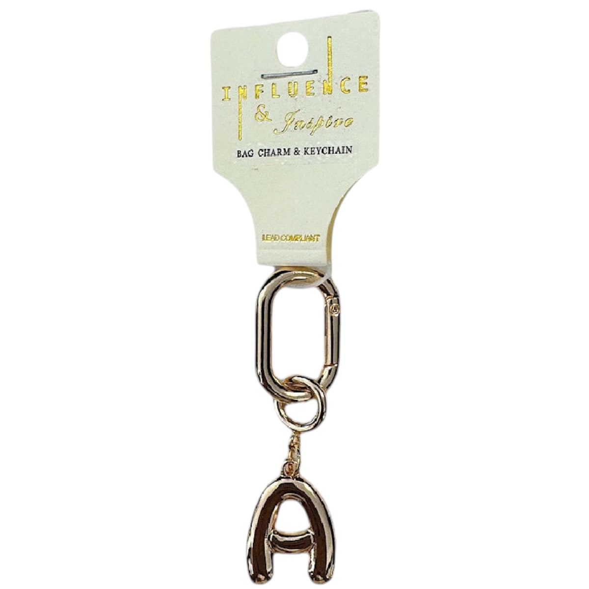 Initial Chain Charm Gold 3 inch