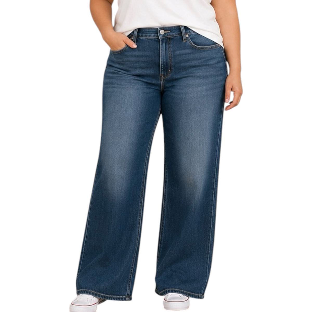 Judy Blue JB82689DK-PL H/R Baggy Jeans