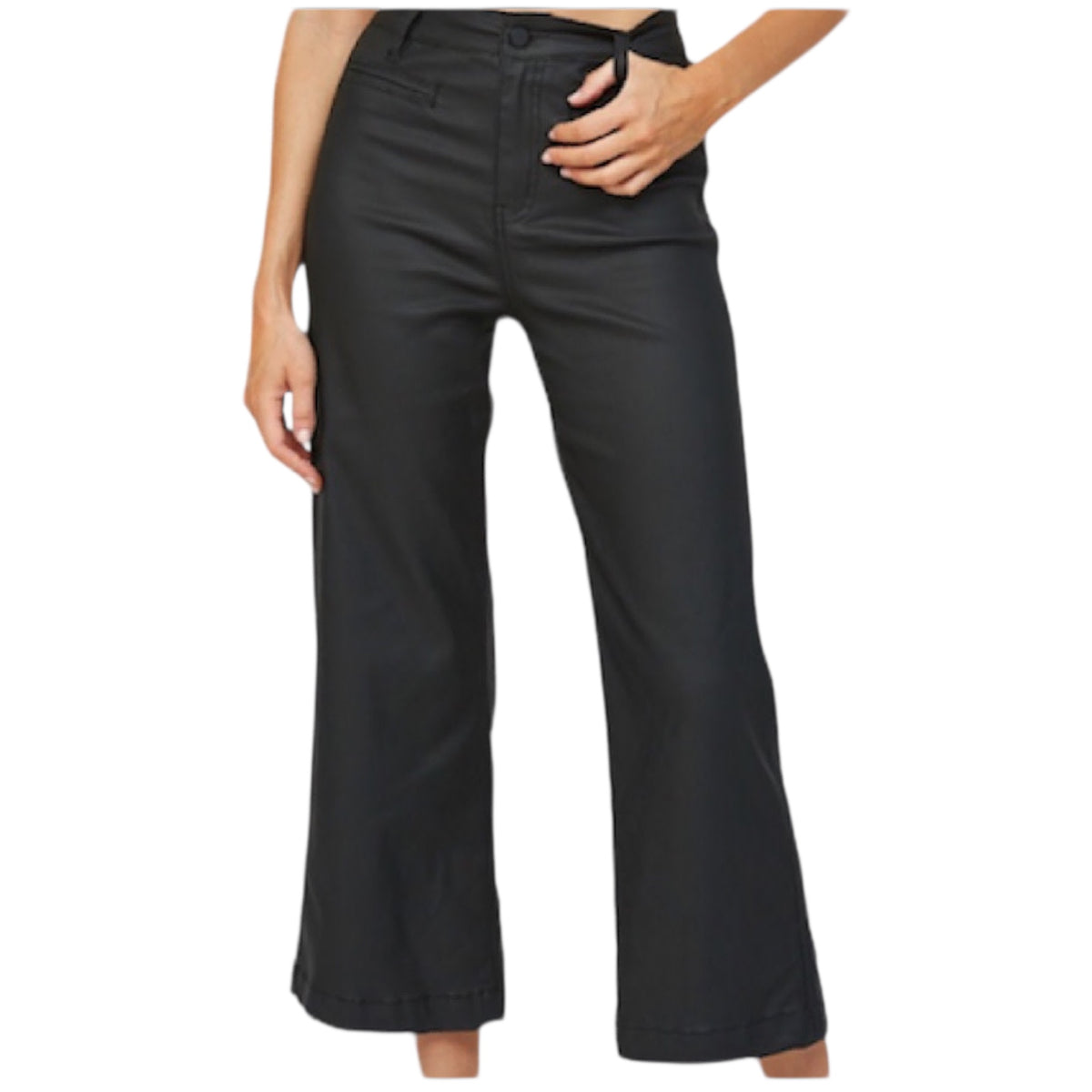 MICA MDP-W2006 Meltem High Rise Crop Wide Leg W/ Welt Pocket