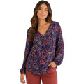 Batik Paisley 3/4 Sleeve V Neck Small Top