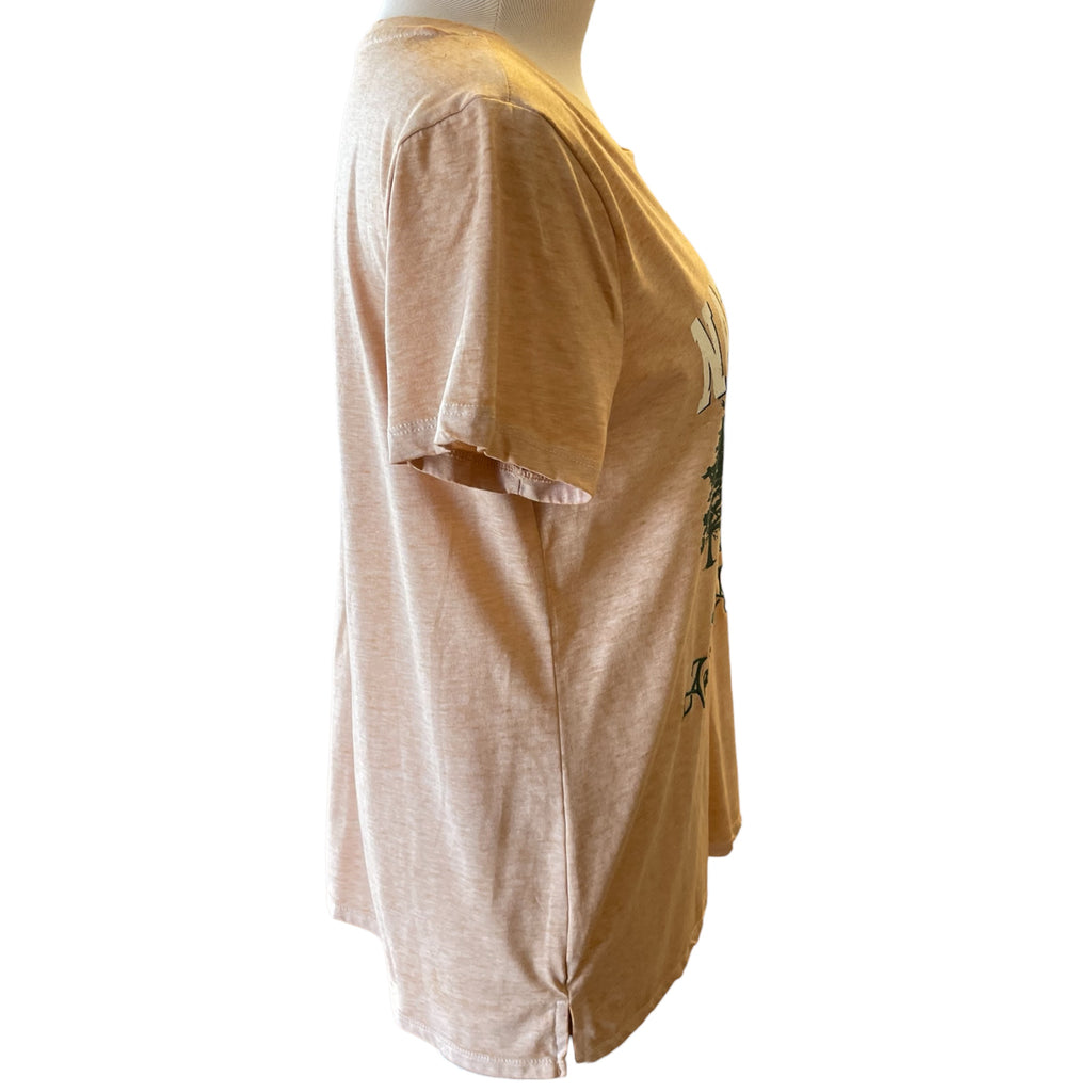 Maurices Light Orange Graphic Tee Size M - RF
