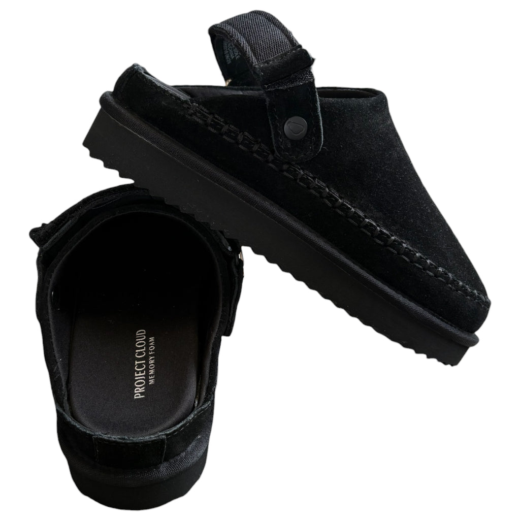 Project Cloud Greyson Suede Black Clogs