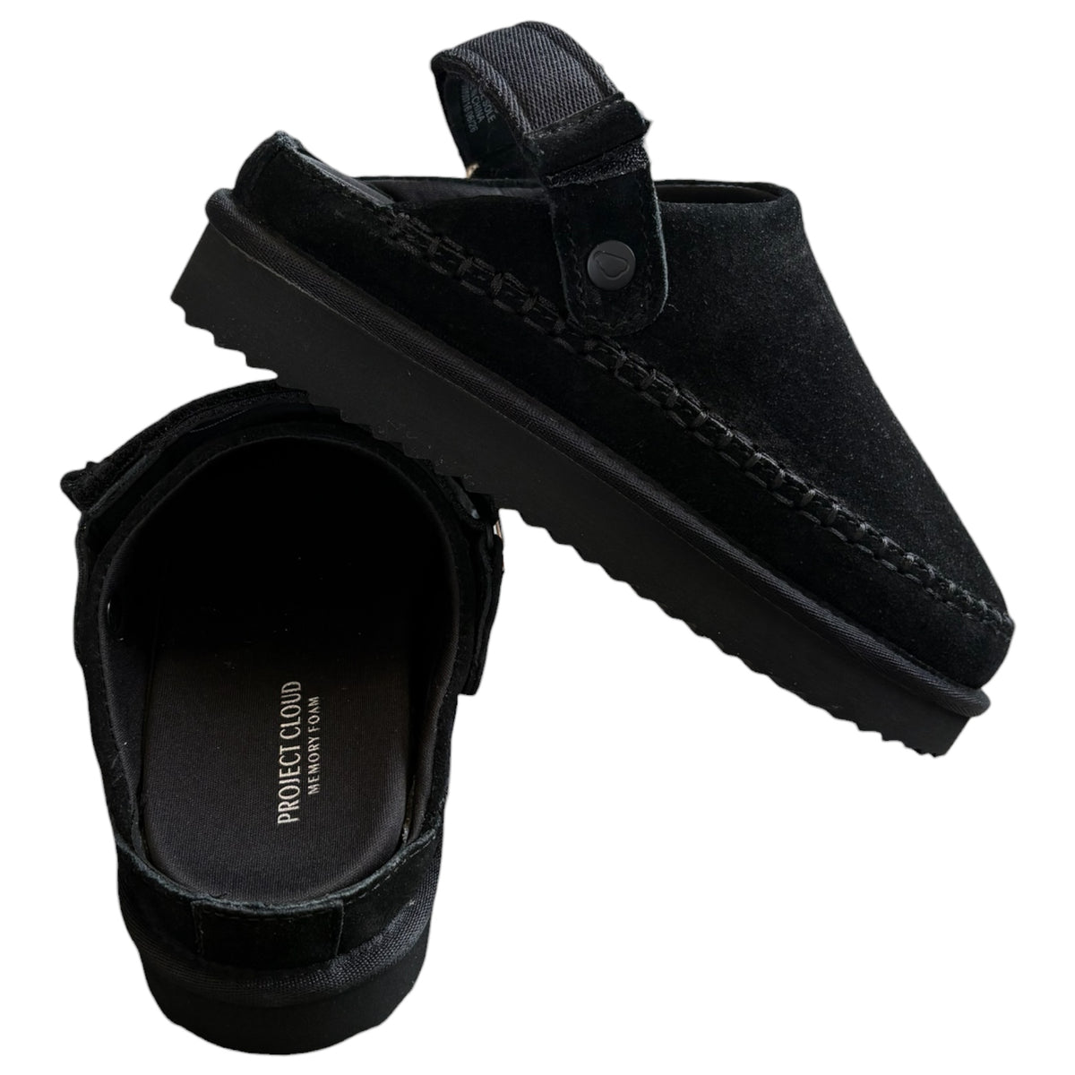 Project Cloud Greyson Suede Black Clogs