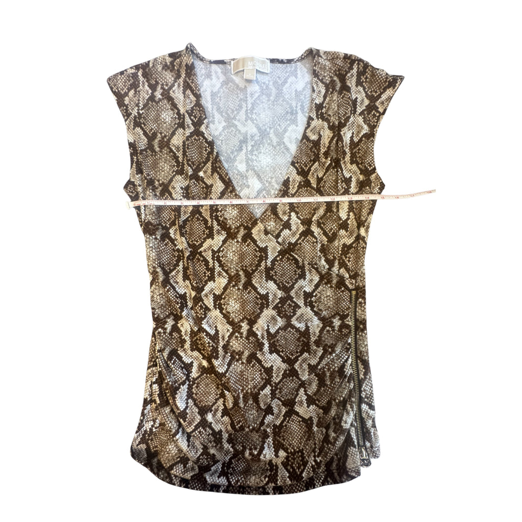 Michael Kors Snakeskin Print Ladies Top Size Small - RF