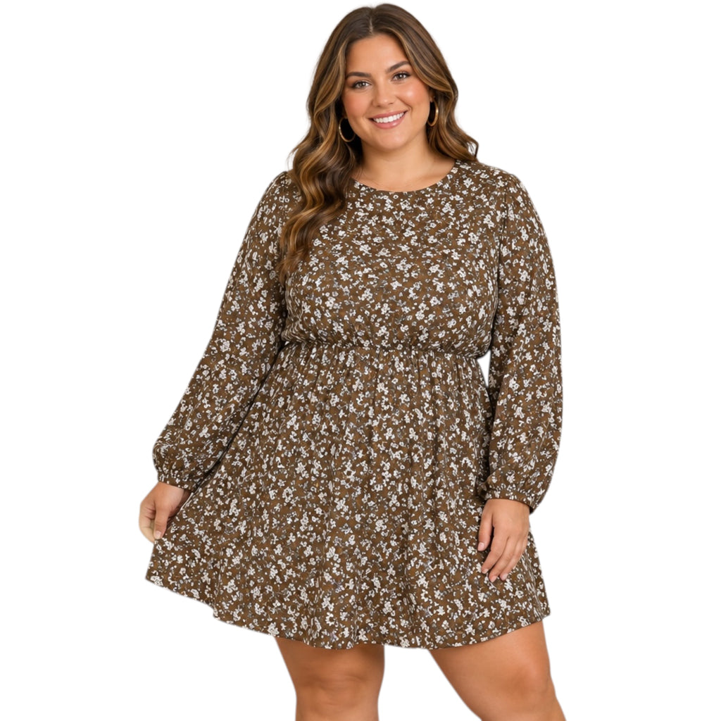 Olive Ditsy Dress
