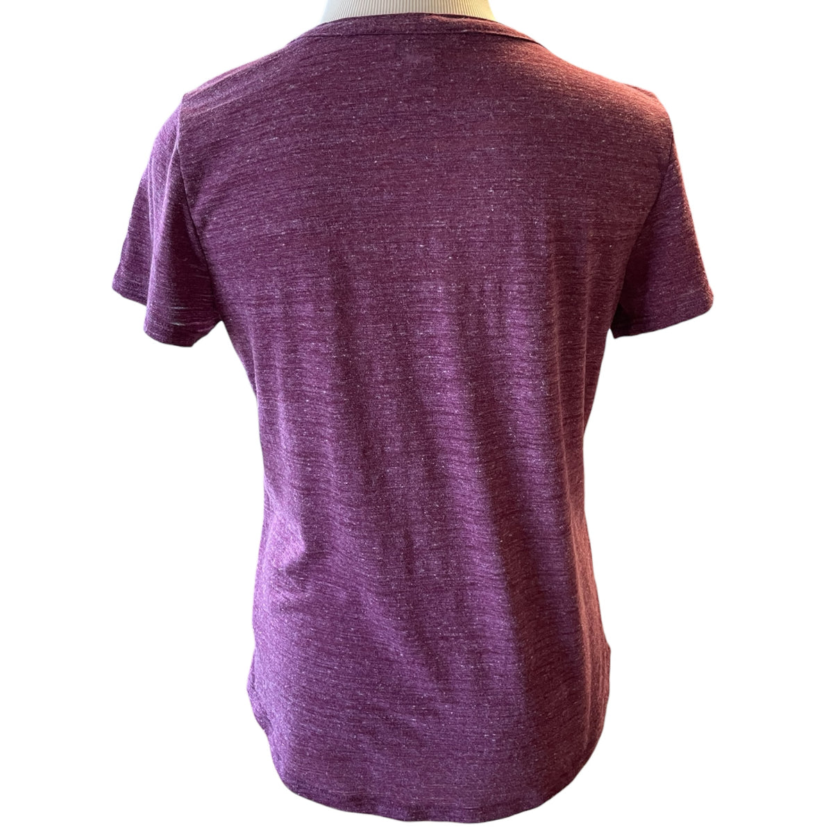 Liz Claiborne Heather Maroon V-Neck Tee Size S - RF