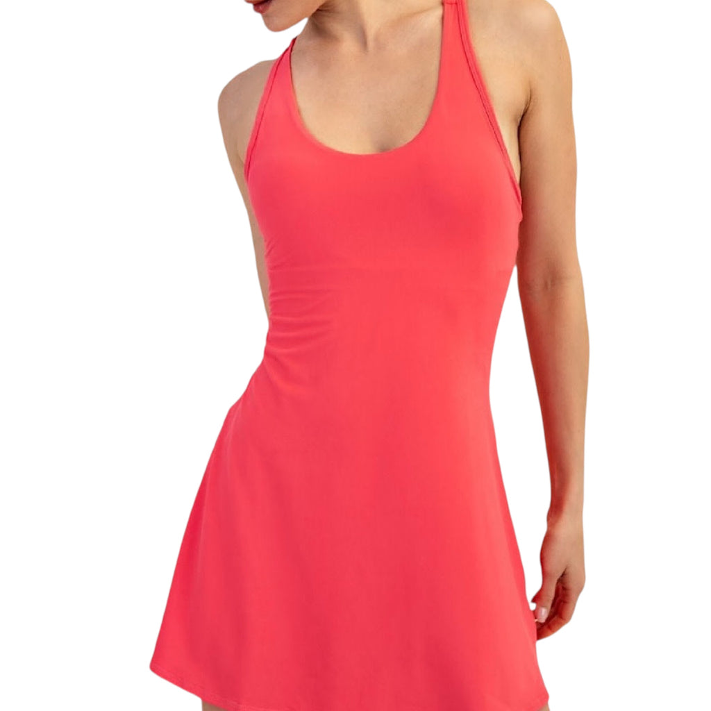 Tennis Romper Dress Flamingo Pink