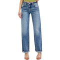 RISEN RDP5983 Medium Wash High- Rise Wide Baggy Jeans