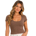 Z Supply Leisurely Scoop Neck Tee-Palo Santo