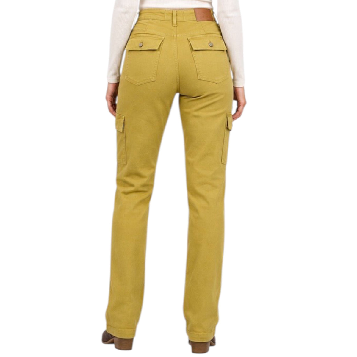 Judy Blue JB88842 Matcha H/W Garment Dyed Cargo Straight