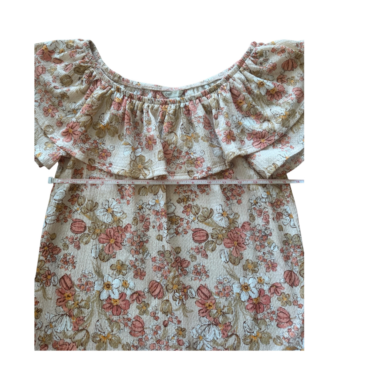 Cato Floral Ruffle Top Size Small-RF