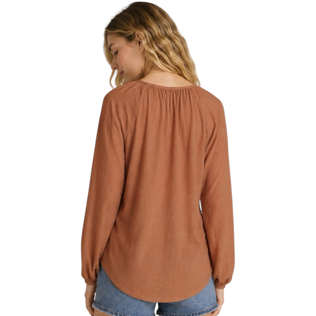 Z Supply Niki Slub Top Vintage Brown