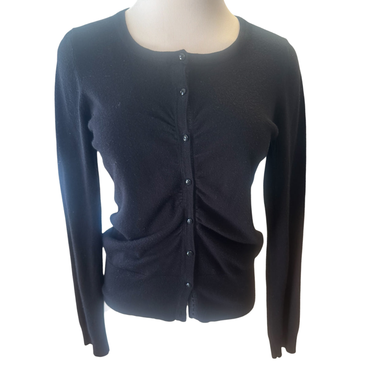 Maurices Black Button Front Cropped Cardigan Size M - RF