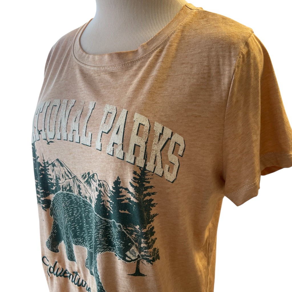Maurices Light Orange Graphic Tee Size M - RF