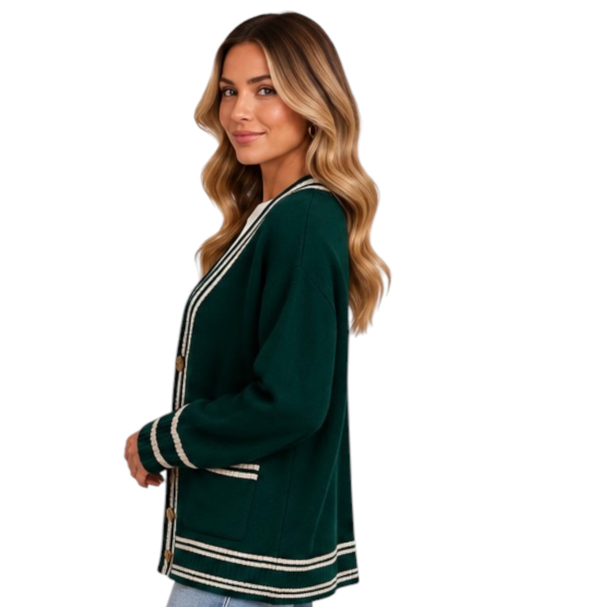 Heathered Island Button Front Cardigan