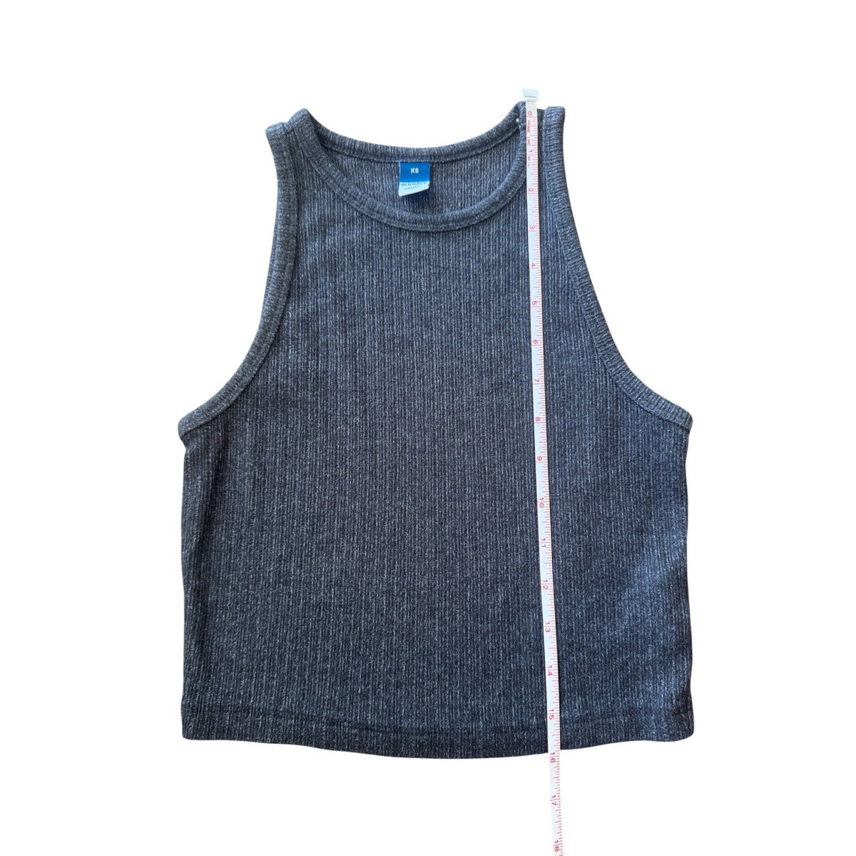 Old Navy Charcoal Gray Ribbed Tank Top Size XS - RF