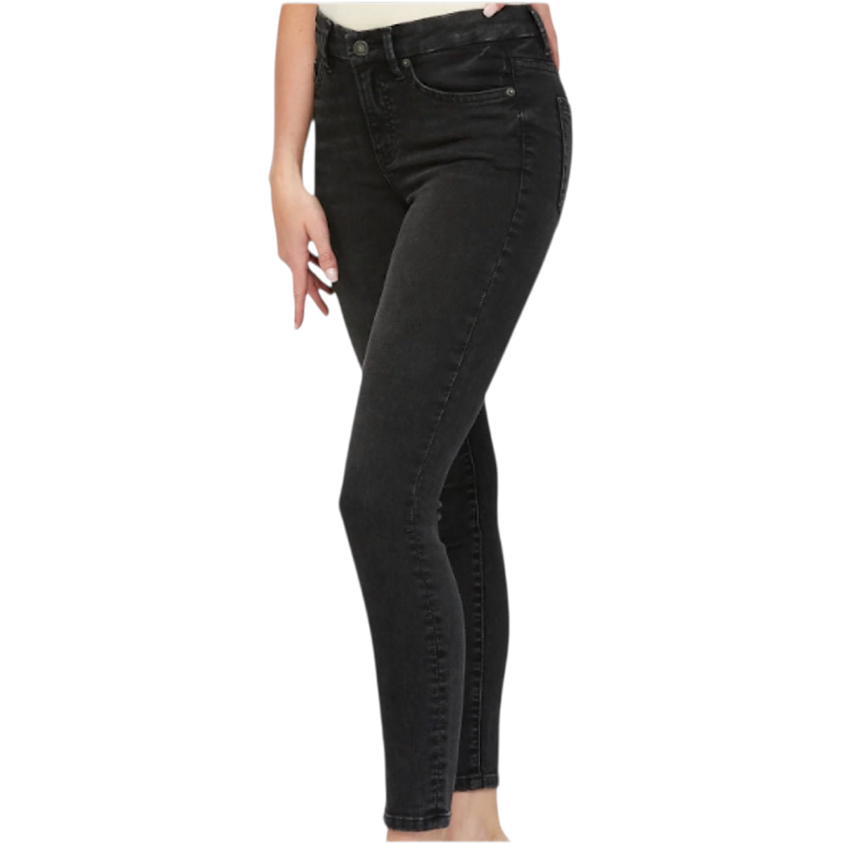 MICA MDP-S680BK Black Washed Super Soft Mid Rise Knit Denim Skinny