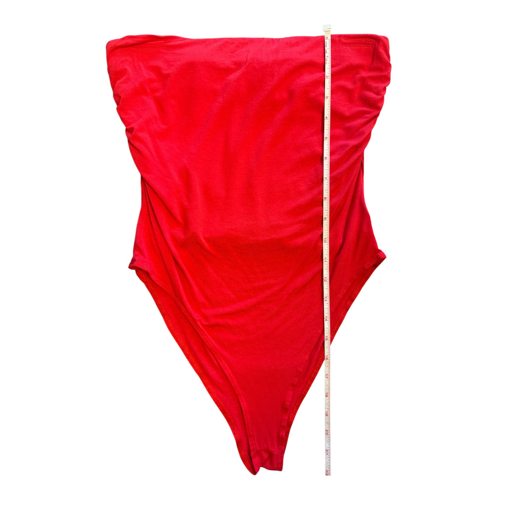 Red Strapless Bodysuit Size Medium-RF