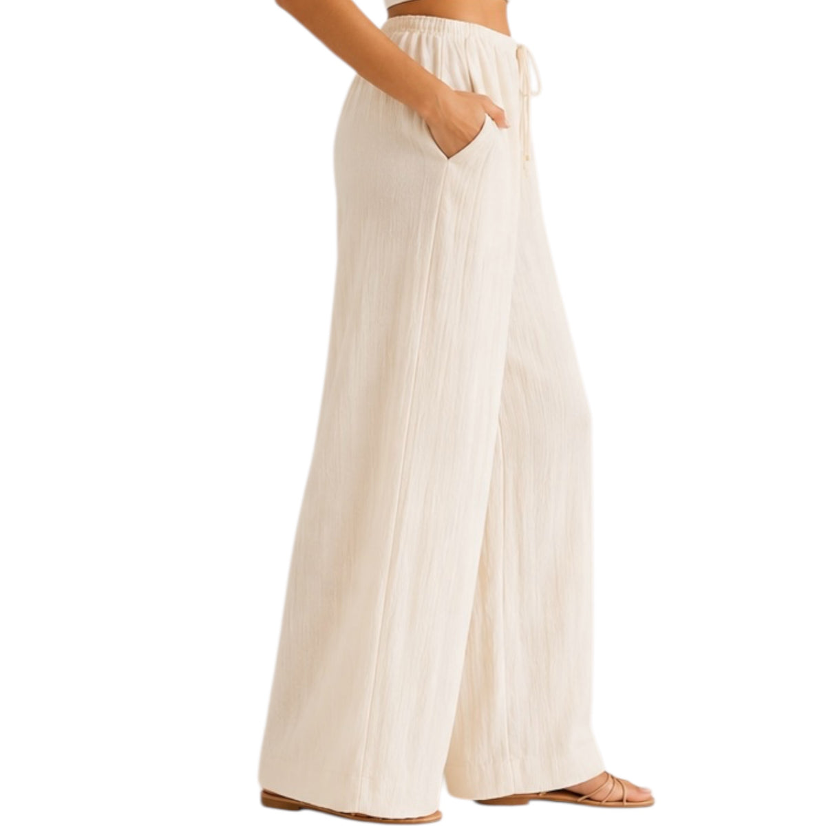 Z Supply Seashore Beach Pant Adobe White