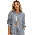 Z Supply The Perfect Striped Linen Button Up