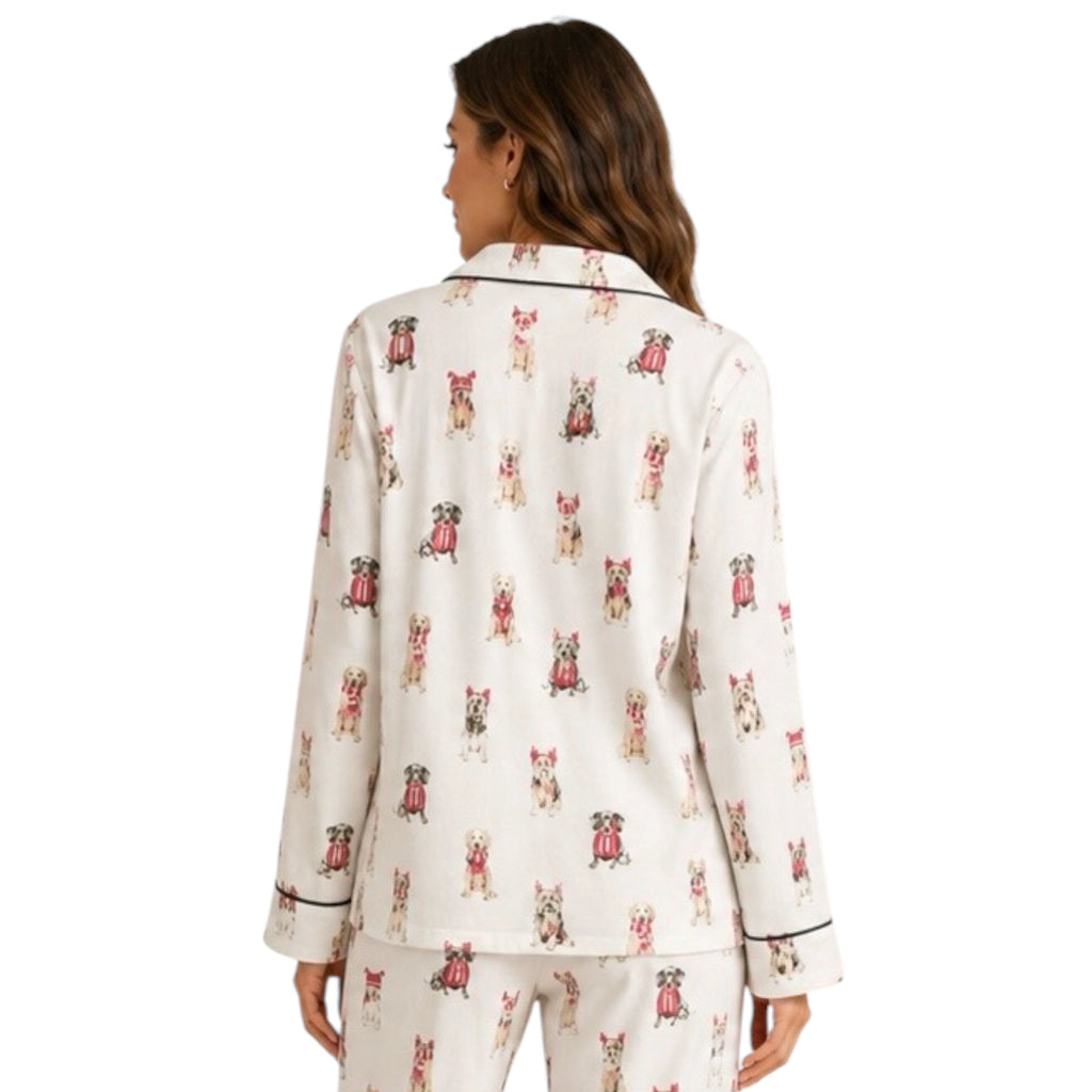 Z supply Sleep All Day Pup PJ Set Vanilla Ice