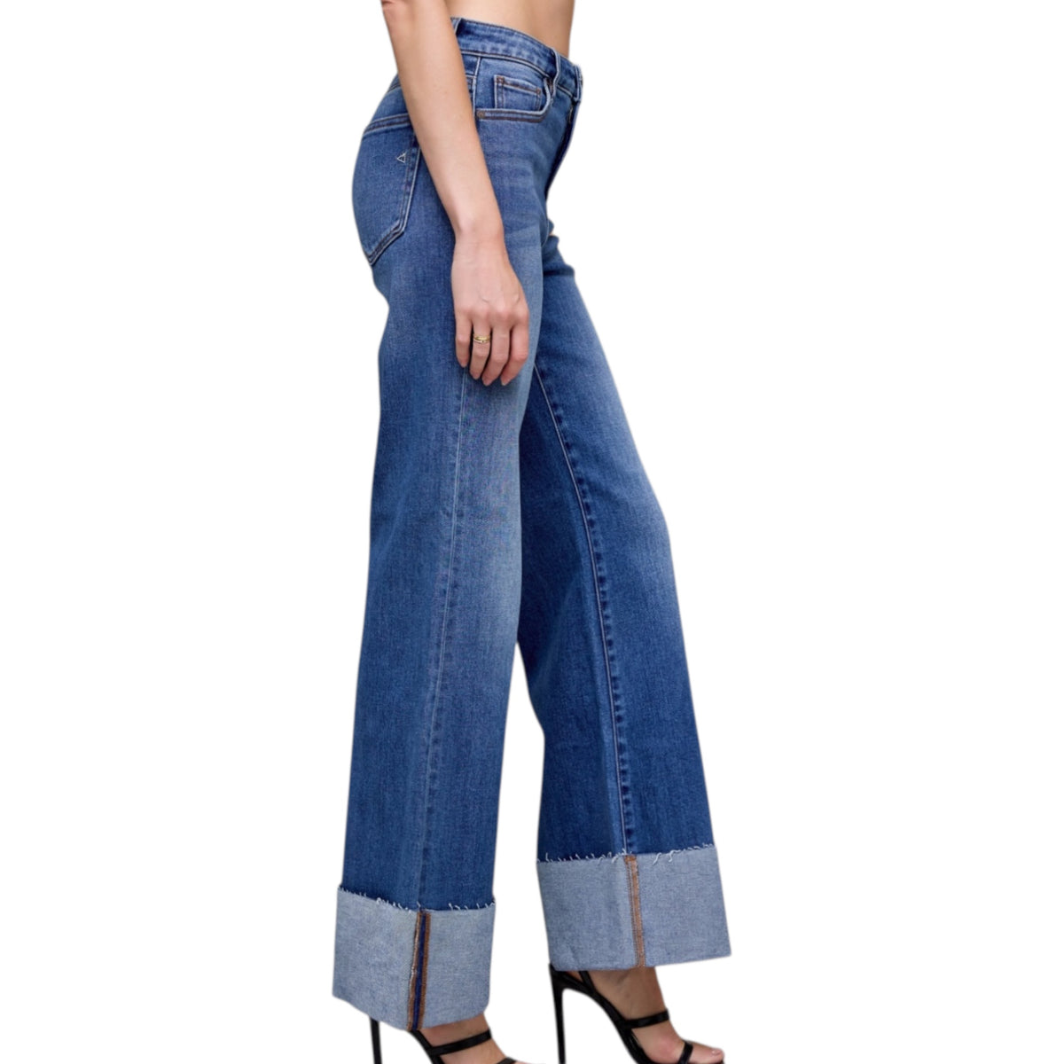 HD3349CF-M Cuffed Flare Jeans