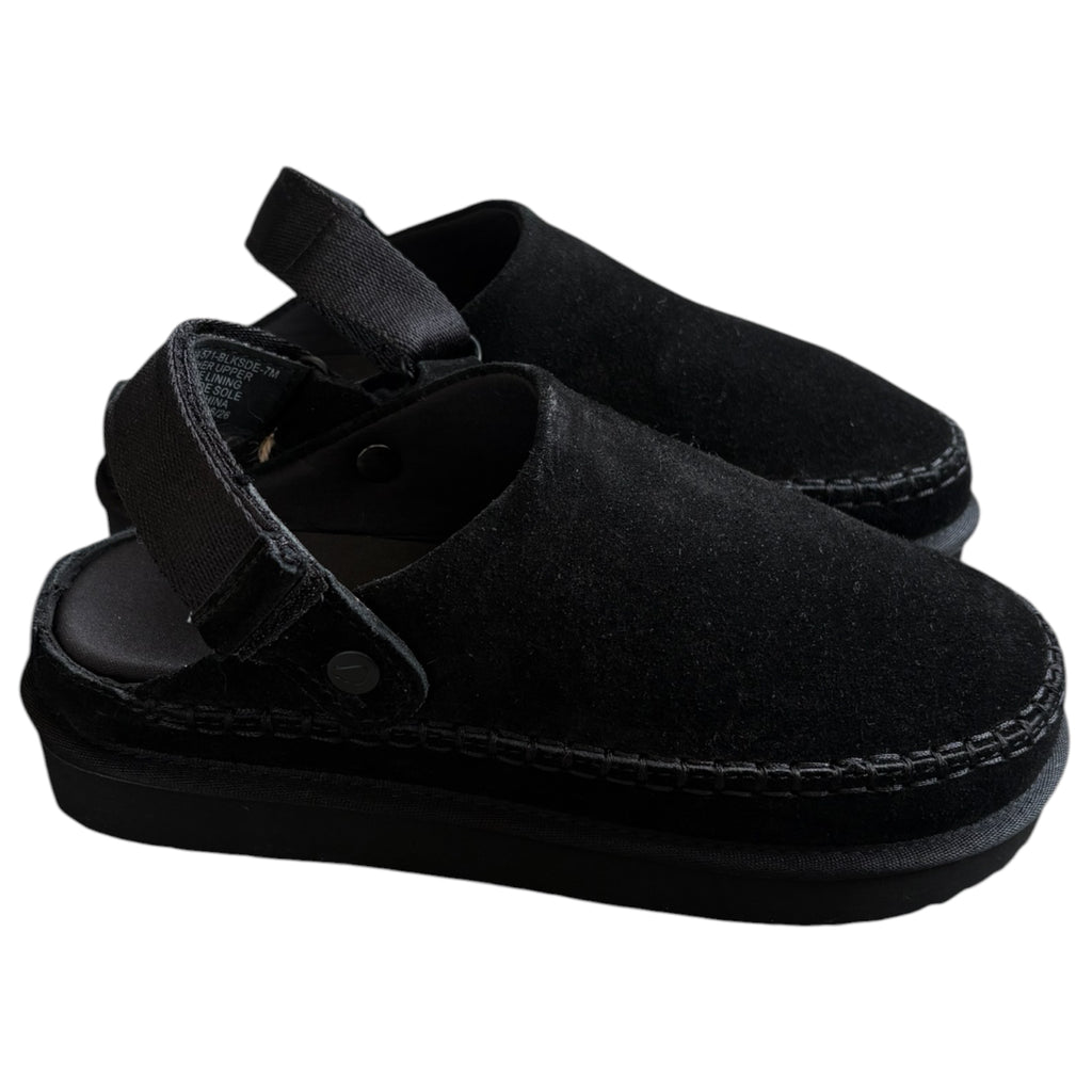 Project Cloud Greyson Suede Black Clogs
