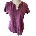 Liz Claiborne Heather Maroon V-Neck Tee Size S - RF